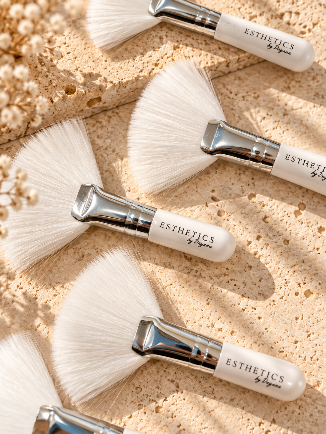 -Compact Edition Esthetician Fan Brush Set of 2